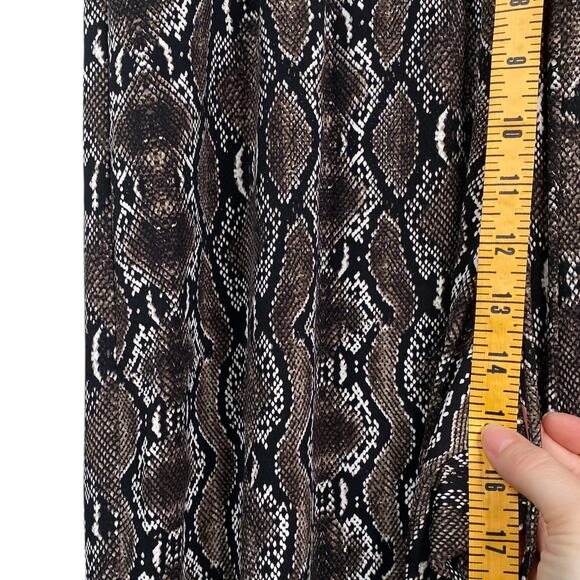 Calvin Klein Snakeskin Mob Wife Glam Drawstring Straight Leg Jumpsuit SZ 14 - Picture 14 of 14